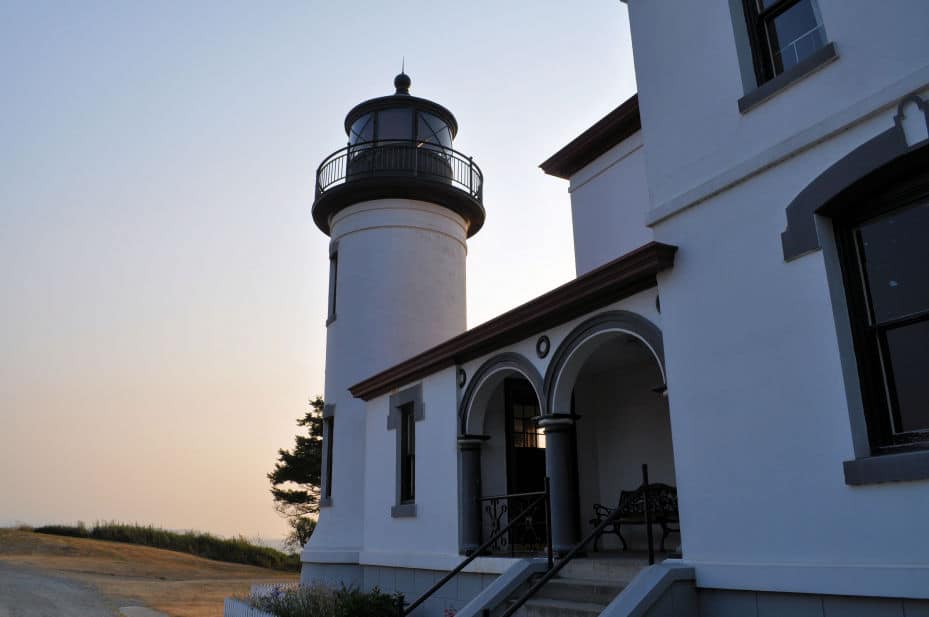 The entrance and light tower for the lighthouse.