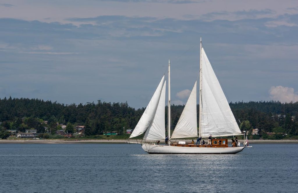 Old style sail boat