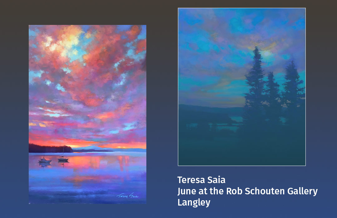 Two paintings by artist Teresa Saia