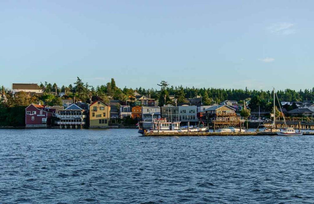 The Colorful buildings of Coupeville's waterfront