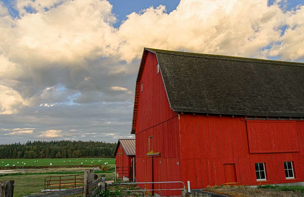 An old red barn