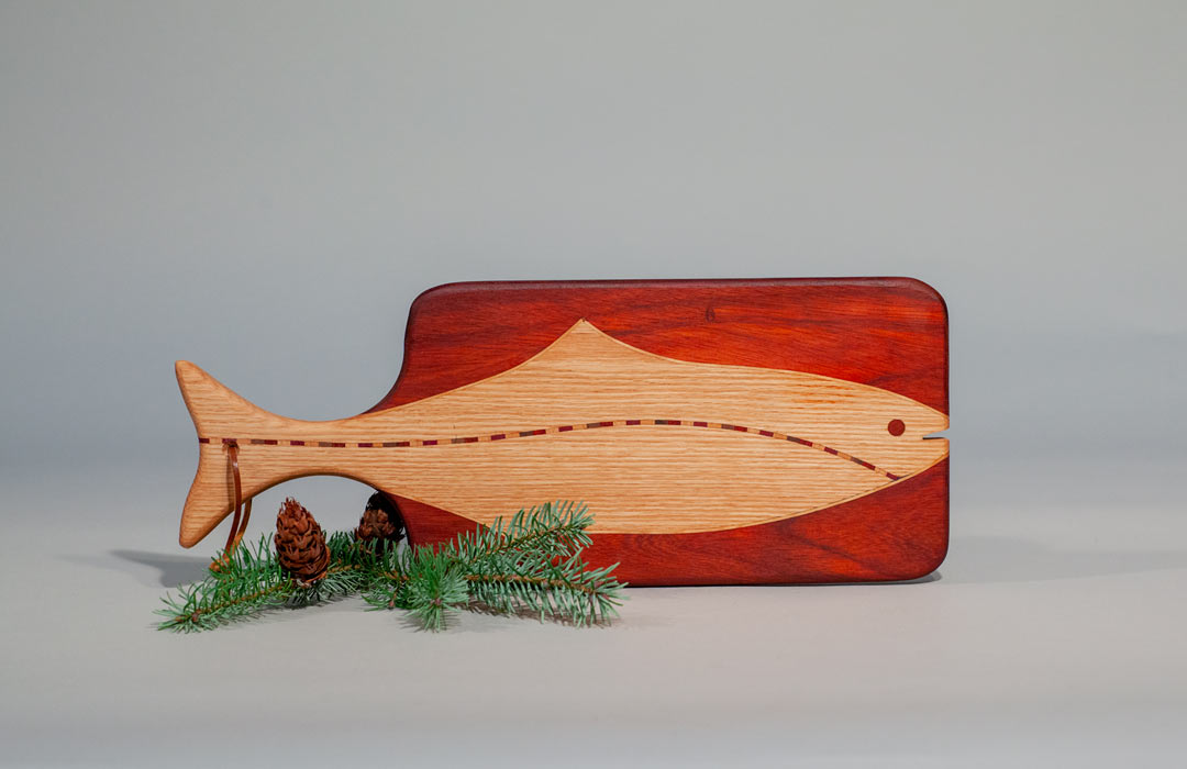 Walnut in Padauk Fish Cutting Board by Bruce Launer — Rob Schouten Gallery  & Sculpture Garden