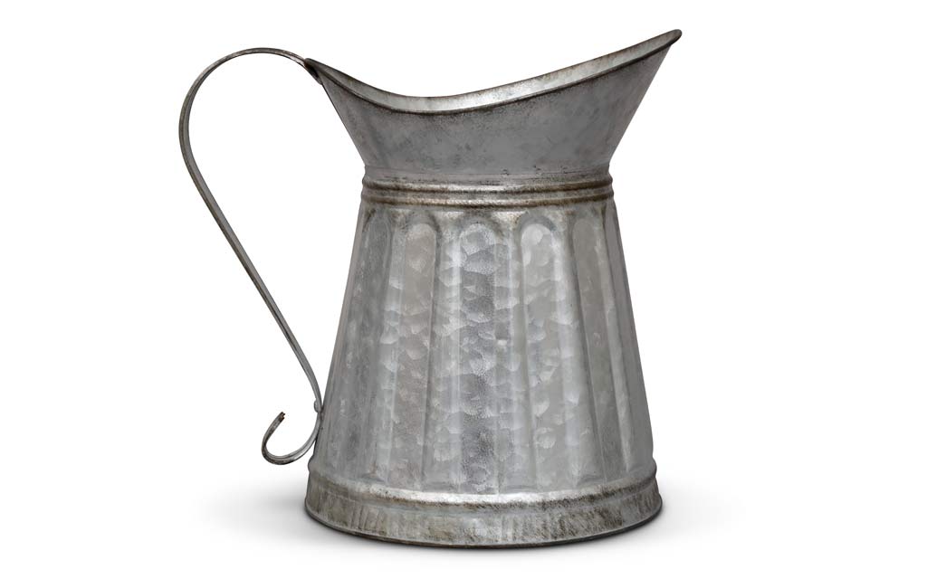 Galvanized Metal Milk Pitcher Wish by the Sea