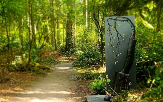 Jennifer Kapnek All Things Equal at Price Sculpture Forest park garden in Coupeville on Whidbey Island photo Bonnie Rae 552x345