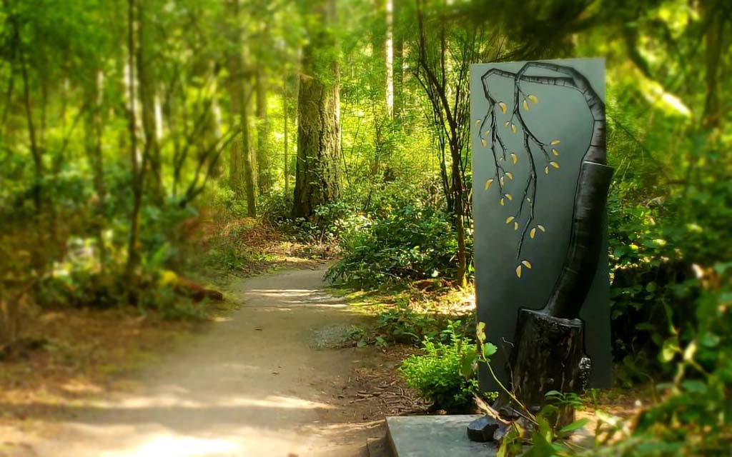 Jennifer Kapnek All Things Equal at Price Sculpture Forest park garden in Coupeville on Whidbey Island photo Bonnie Rae Instagram insearchofthevery