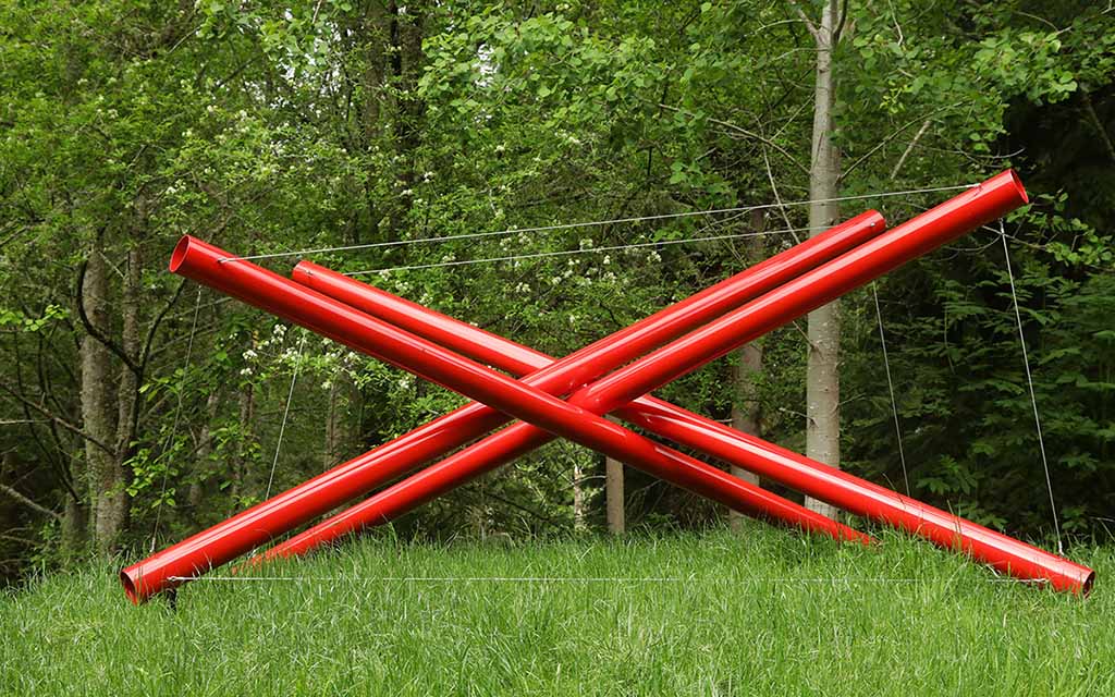 Compressed Cube Tensegrity Sculpture Pettis