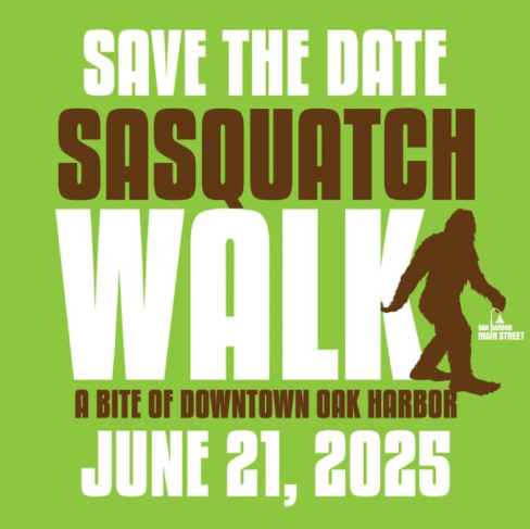 Poster includes a drawing of a Sasquatch, the words, "Sasquatch Walk" and the same details as are in this listing.