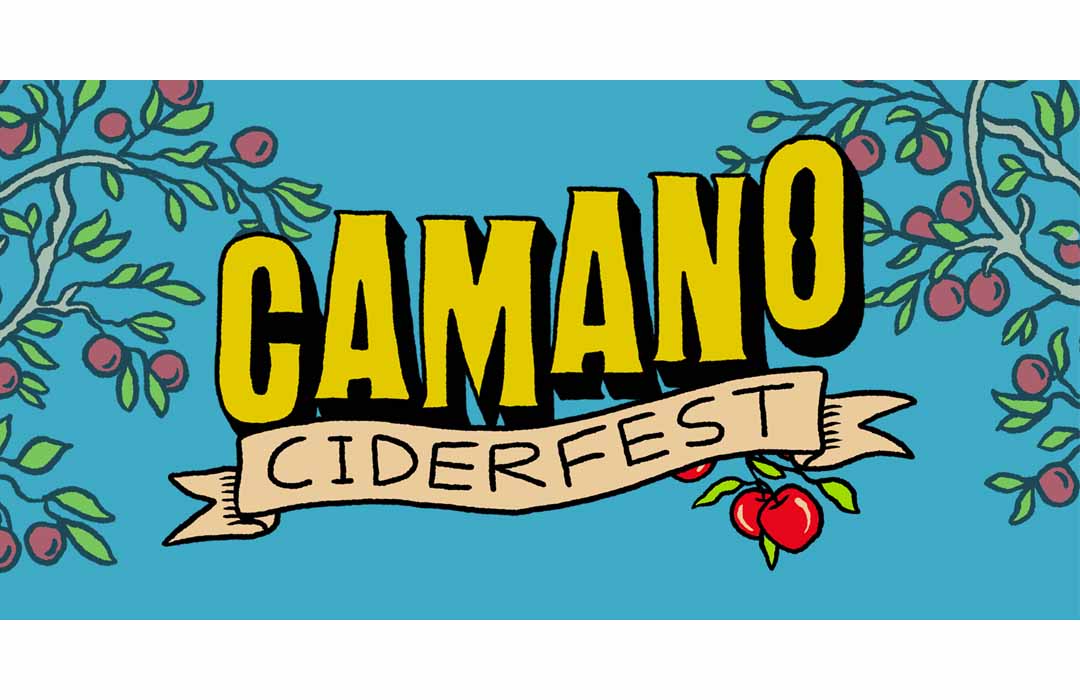 Paster says Camano Ciderfest with drawings of apples on trees.