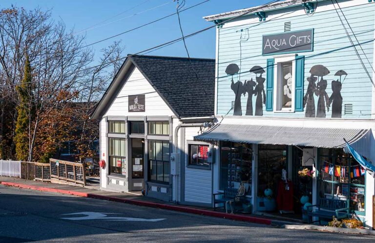 The historic buildings of Coupeville's Front Street