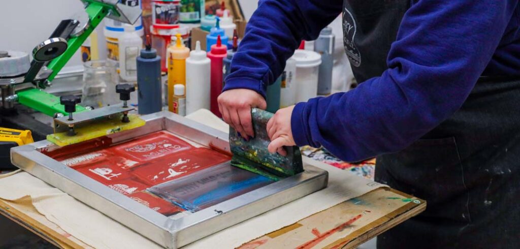 Silkscreening at Madrona Supply Co.