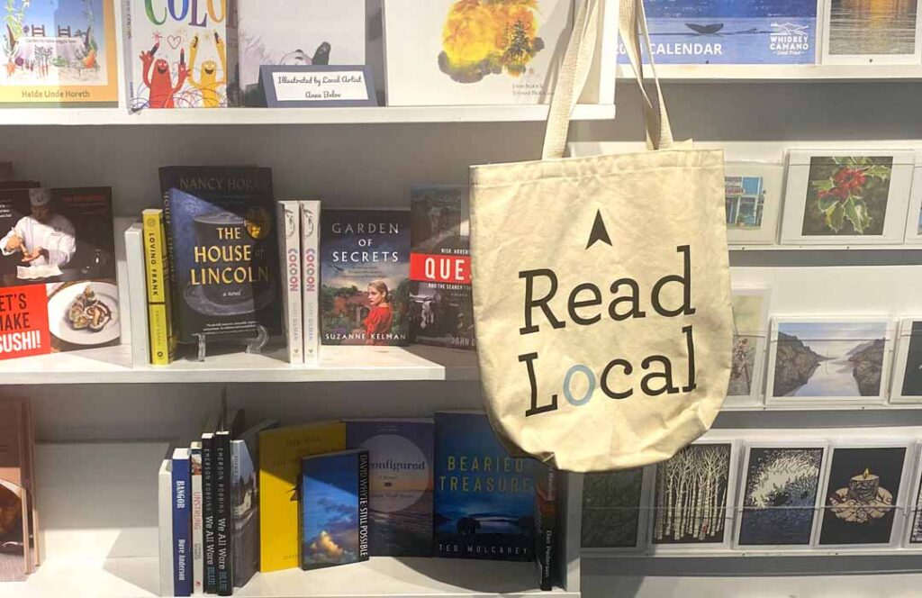 Local books at Moonraker Books in Langley