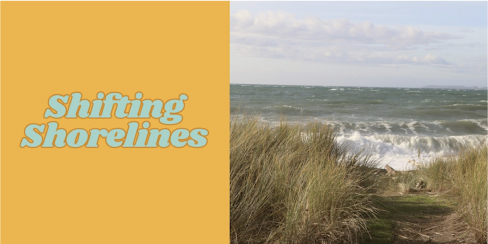 image of west beach and the words shifting shorelines