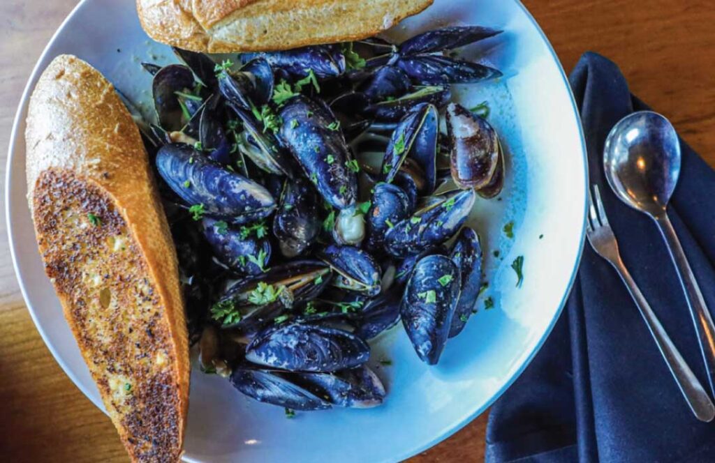 Coconut Curry Mussels at Front Street Grill