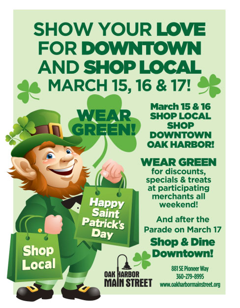 Wear Green for a discount! March 15-17