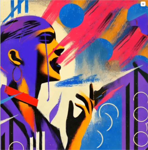 color graphic of a person