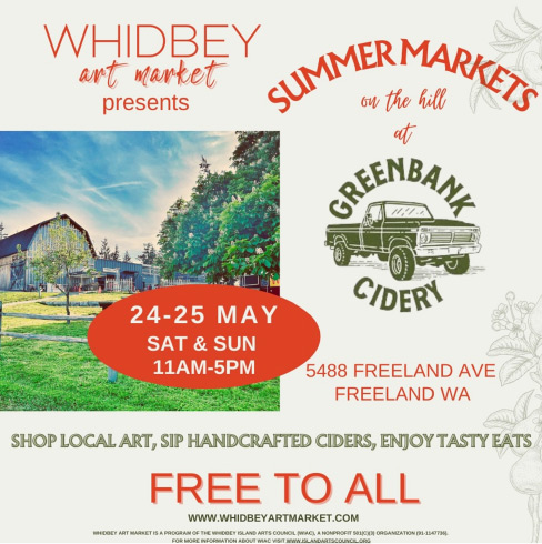 Image of the Greenbank Cidery barn and event details which are the same as this listing