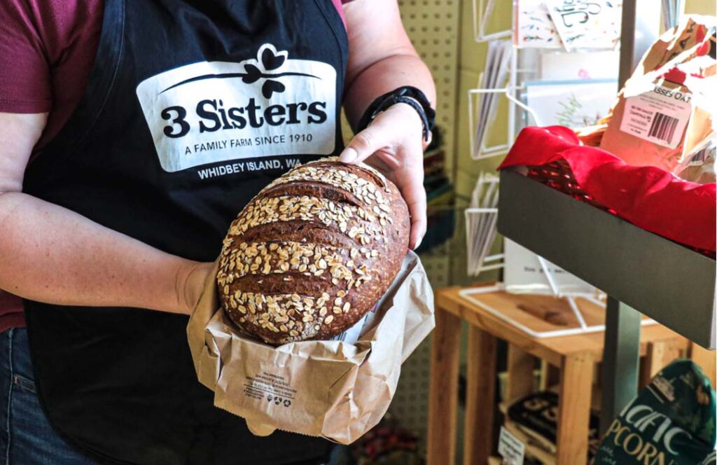 Local made bread at 3 sisters Market