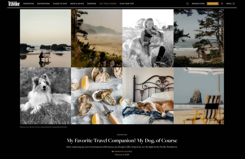 Conde Nast Traveler: Traveling with my dog in the PNW