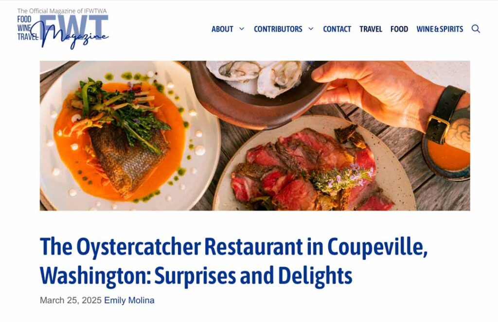 the Oystercatcher restaurant offers a dining experience unlike any other and a perfect reason to make the trip.