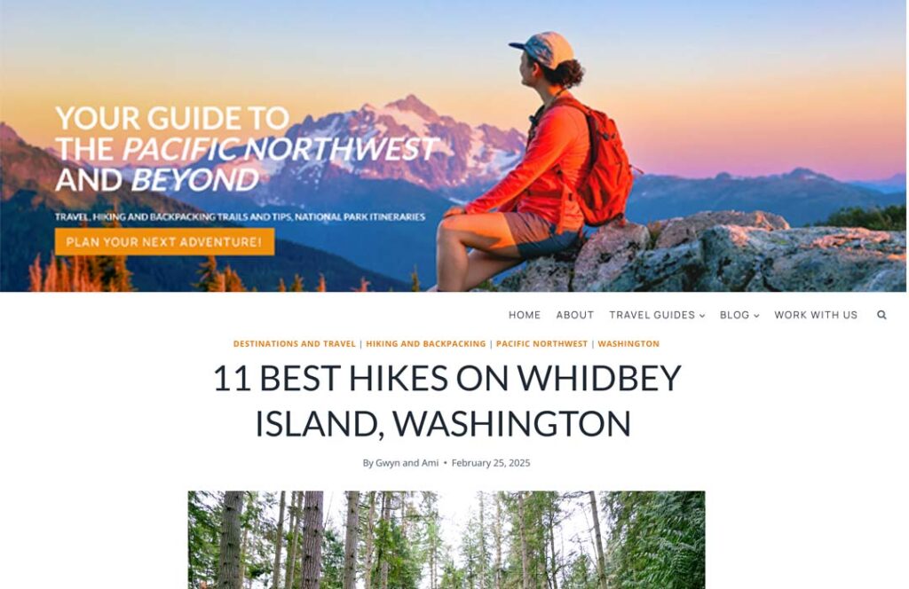 GWYN AND AMI travel blog: 11 Hikes on Whidbey Island