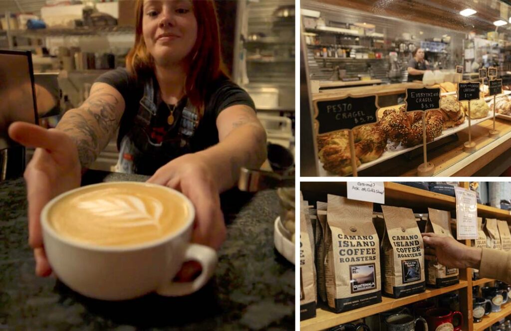 Coffee and treats at the Camano Marketplace.